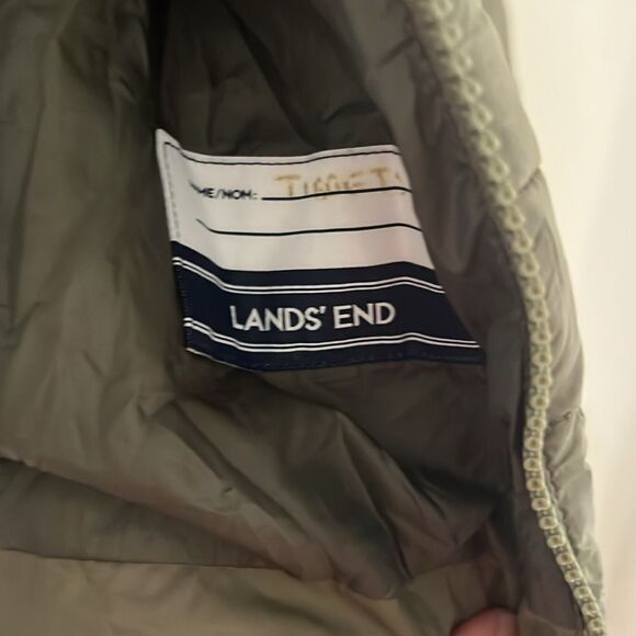 Lands End Kids Olive Puffer Jacket - Picture 7 of 8